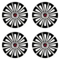 Puklice pre Mitsubishi (červené) 16 TREND silver and black