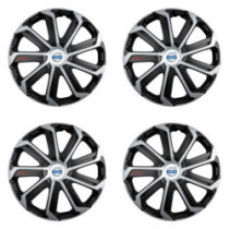 Puklice pre Volvo (biele) 14 Evo black&silver