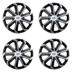 Puklice pre Volvo (biele) 14 Evo black&silver