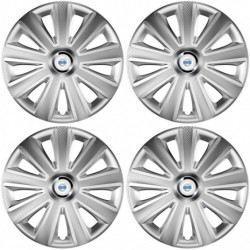 Puklice pre Volvo (biele) 15 Aviator carbon silver