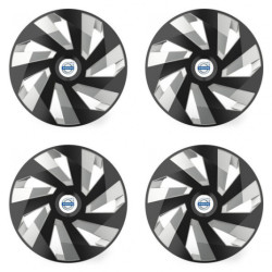 Puklice pre Volvo (biele) 15 Vector RC black and silver