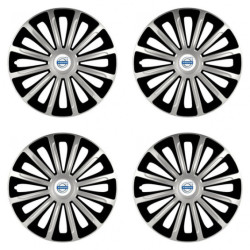 Puklice pre Volvo (biele) 15 TREND silver and black