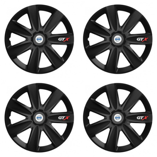 Puklice pre Volvo (biele) 15 GTX CARBON black