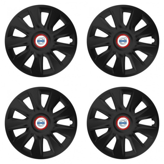 Puklice pre Volvo (biele) 15 STRATOS RR black