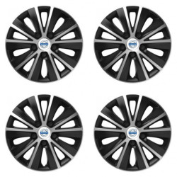 Puklice pre Volvo (biele) 15 RAPIDE silver and black