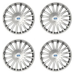 Puklice pre Volvo (biele) 16 CRYSTAL silver