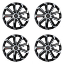 Puklice pre Volvo (čierne) 14 Evo black&silver