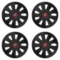 Puklice pre Volvo (čierne) 14 STRATOS RR black