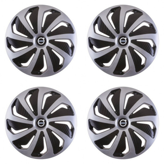 Puklice pre Volvo (čierne) 15 WIND SB