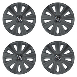 Puklice pre Volvo (čierne) 15 Aviator carbon grafite