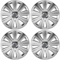 Puklice pre Volvo (čierne) 15 Aviator carbon silver