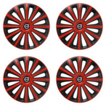 Puklice pre Volvo (čierne) 15 TREND red and black