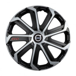 Puklice pre Volvo (čierne) 16 Evo black&silver