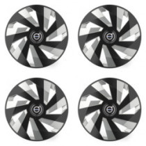 Puklice pre Volvo (čierne) 16 Vector RC black and silver