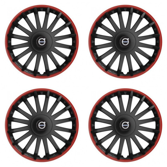 Puklice pre Volvo (čierne) 16 CRYSTAL RO black