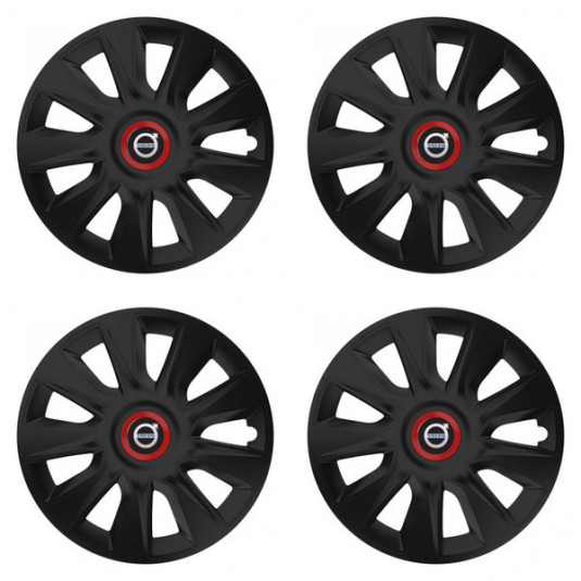 Puklice pre Volvo (čierne) 16 STRATOS RR black