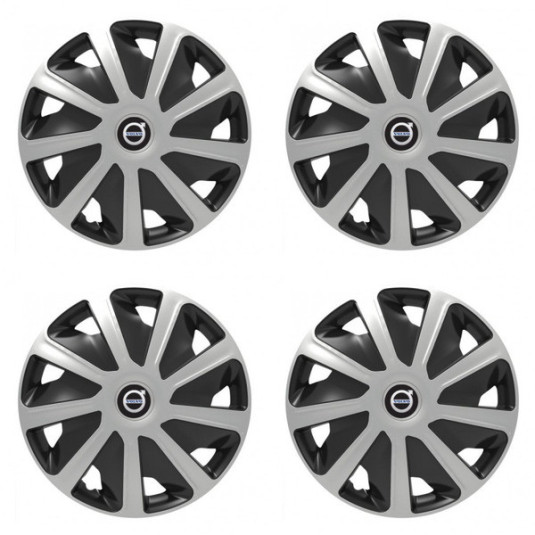 Puklice pre Volvo (čierne) pre dodávky 16 Craft silver and black