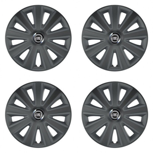 Puklice pre Fiat (čierny) 14 Aviator carbon RC grafite