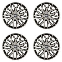 Puklice pre Fiat (čierny) 14 Dakar NC silver and black