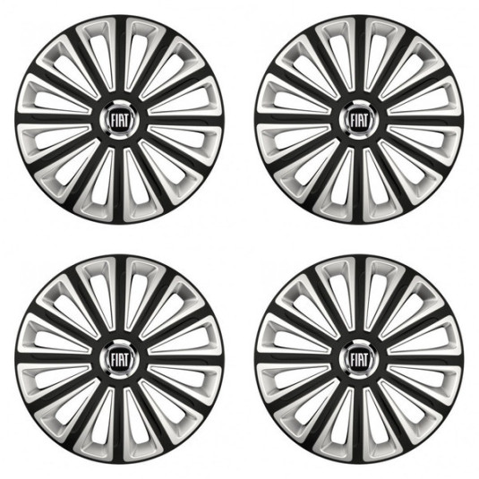 Puklice pre Fiat (čierny) 14 TREND RC double colour