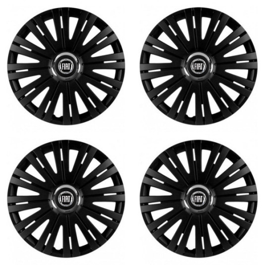 Puklice pre Fiat (čierny) 14 ACTIVE RC BLACK