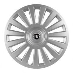 Puklice pre Fiat (čierny) 15 Luxury