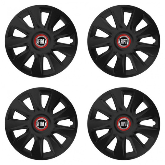 Puklice pre Fiat (čierny) 15 STRATOS RR black