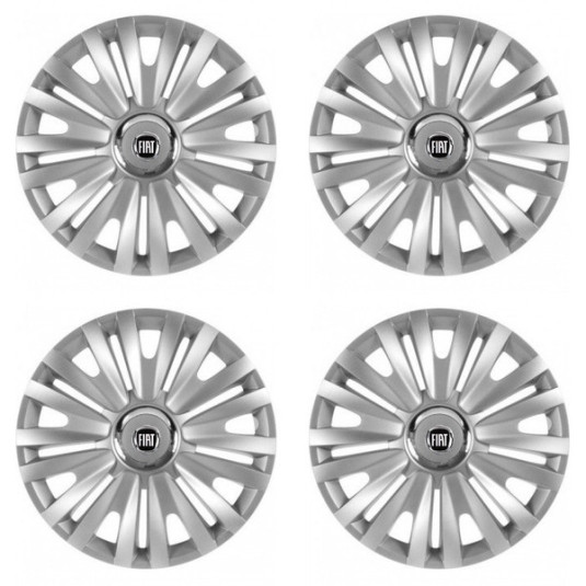 Puklice pre Fiat (čierny) 15 ROYAL