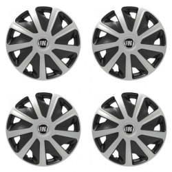 Puklice pre Fiat (čierny) pre dodávky 15 Craft silver and black
