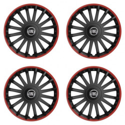 Puklice pre Fiat (čierny) 16 CRYSTAL RO black