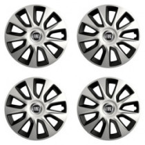 Puklice pre Fiat (čierny) 16 STRATOS double colour