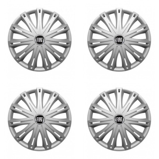 Puklice pre Fiat (čierny) 17 SPARK