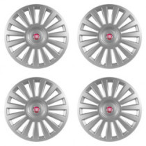 Puklice pre Fiat (červené) 14 Luxury