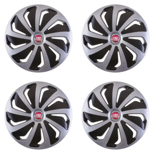 Puklice pre Fiat (červené) 15 WIND SB