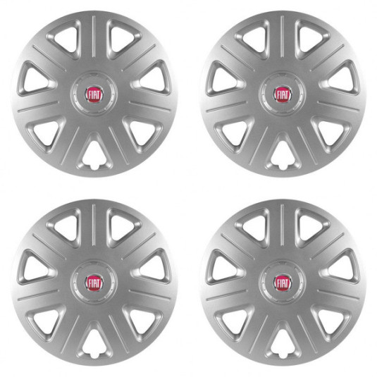 Puklice pre Fiat (červené) 15 Master