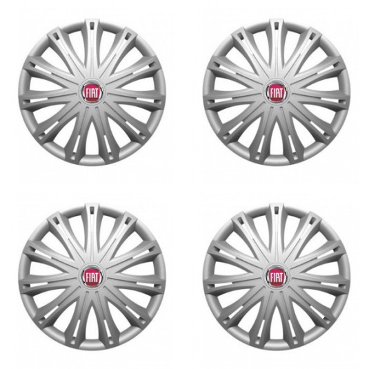 Puklice pre Fiat (červené) 15 SPARK