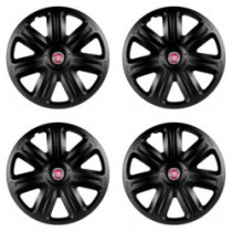 Puklice pre Fiat (červené) 15 COMFORT BLACK