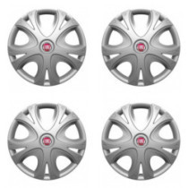 Puklice pre Fiat (červené) 15 DYNAMIC