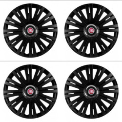 Puklice pre Fiat (červené) 15 ACTIVE RC BLACK