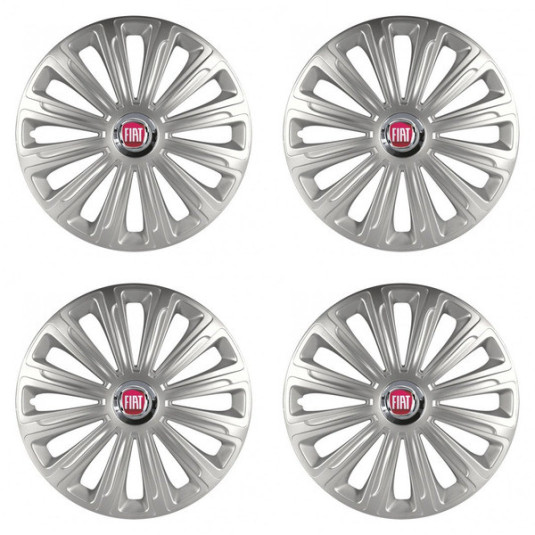 Puklice pre Fiat (červené) 16 TREND RC