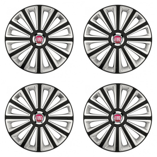 Puklice pre Fiat (červené) 16 TREND RC double colour