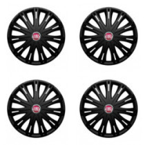 Puklice pre Fiat (červené) 16 SPARK BLACK