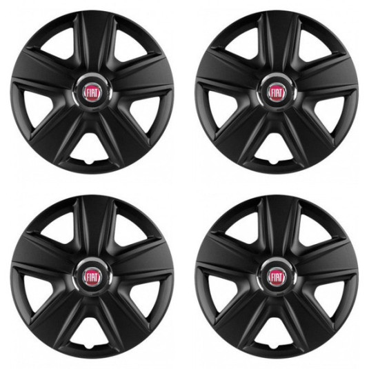 Puklice pre Fiat (červené) 16 ESPRIT RC BLACK