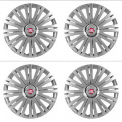 Puklice pre Fiat (červené) 16 ACTIVE RC