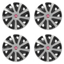Puklice pre Fiat (červené) pre dodávky 16 Craft silver and black