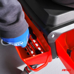 Dielenská stolička na kolieskach s úložným priestorom na náradie 150kg AMiO-04268