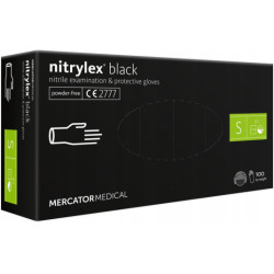 Nitrilové rukavice Nitrylex Basic veľkosť S, 100 ks black