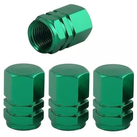 Hliníkové krytky na ventil červené 4 ks