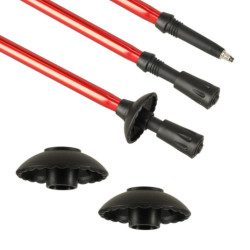 Nordic walking palice skladacie-  2 kusy červené