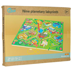 Drevená spoločenská hra Magnetické bludisko pre cestovateľskú farmu pre 2 hráčov